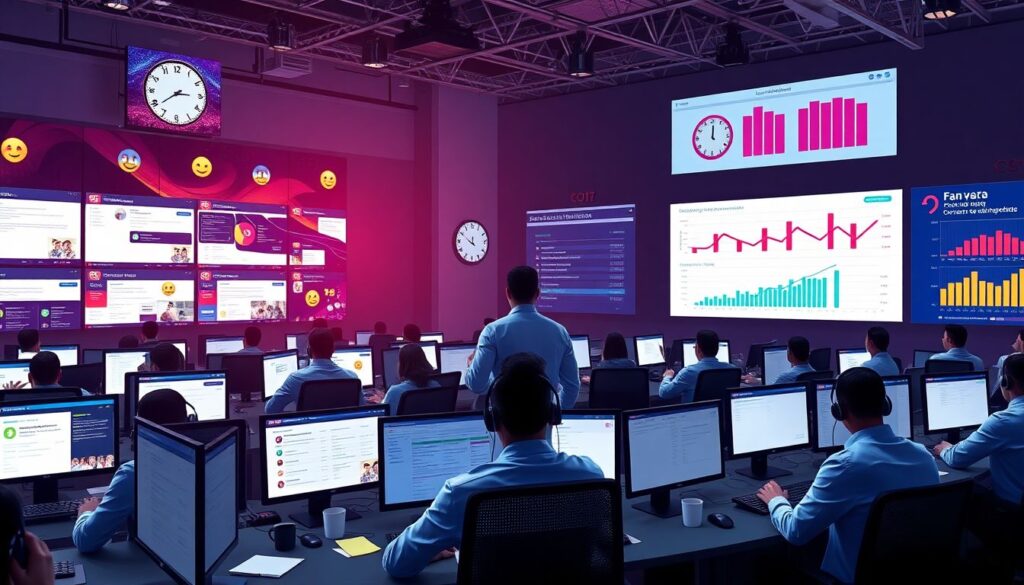 Работа модератора в чате фан-зоны во время трансляции - иллюстрация